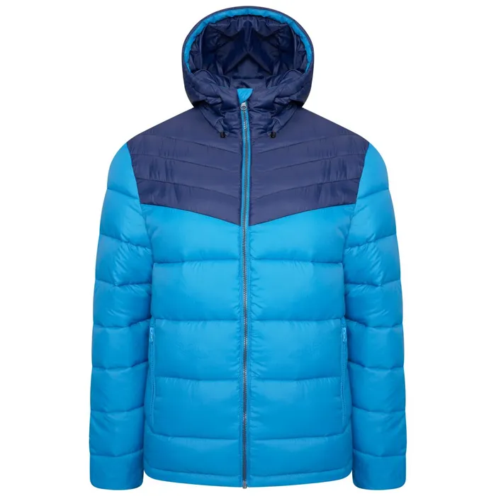 Dare 2b Waterproof Jackets Hot Shot Hooded Baffled Jacket Dark Methyl Nighfall Navy 8211 Men