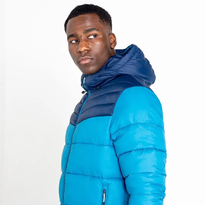 Dare 2b Waterproof Jackets Hot Shot Hooded Baffled Jacket Dark Methyl Nighfall Navy 8211 Men
