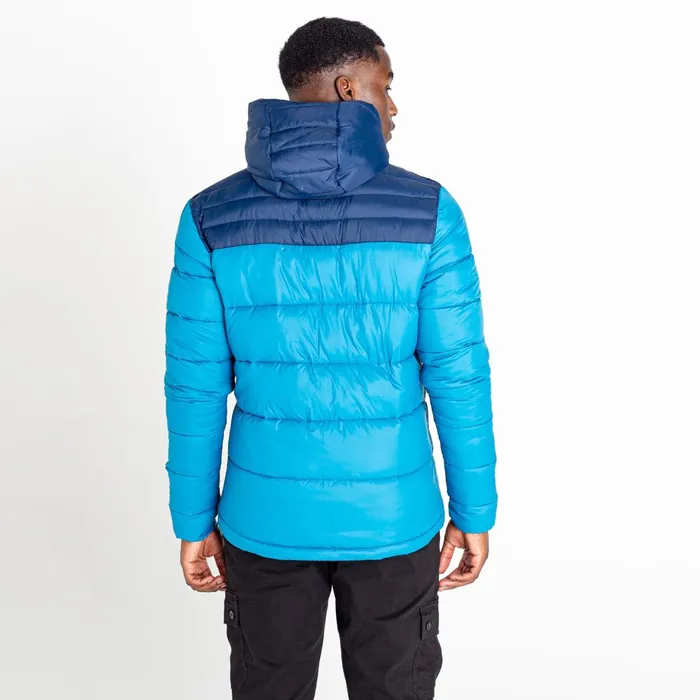 Dare 2b Waterproof Jackets Hot Shot Hooded Baffled Jacket Dark Methyl Nighfall Navy 8211 Men