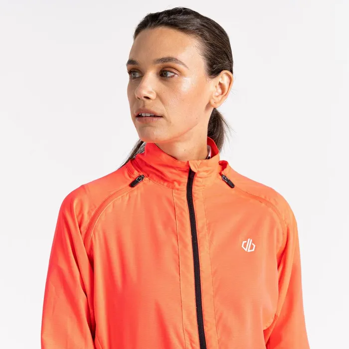Dare 2b Waterproof Jackets Rebound Lightweight Windshell Neon Pink Stripe 8211 Women