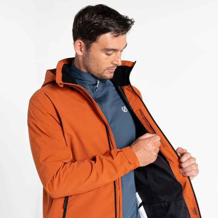 Dare 2b Waterproof Jackets Switch Out Recycled Waterproof Jacket Burnt Brick 8211 Men