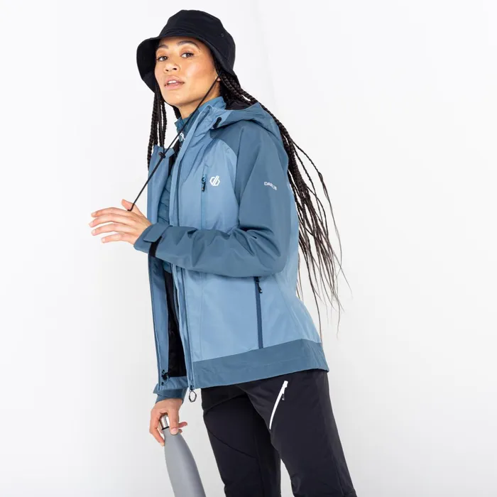 Dare 2b Waterproof Jackets Veritas Era Recycled Waterproof Jacket Bluestone Orin Grey 8211 Women