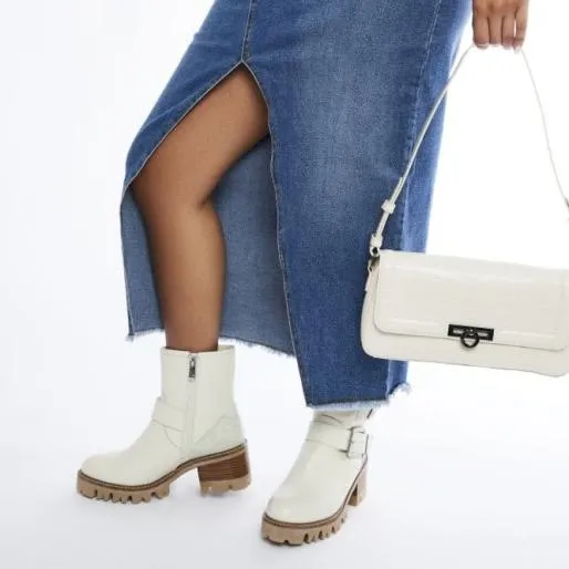 Delihla Cream Leather Women Moda In Pelle Ankle Boots Delihla Cream Leather Women Moda In Pelle Ankle Boots