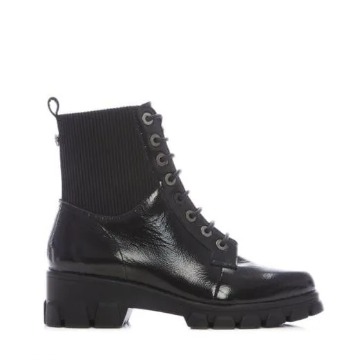 Demmie Black Patent Leather Women Moda In Pelle Ankle Boots Demmie Black Patent Leather Women Moda In Pelle Ankle Boots