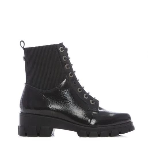 Demmie Black Patent Leather Women Moda In Pelle Ankle Boots Demmie Black Patent Leather Women Moda In Pelle Ankle Boots