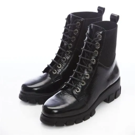 Demmie Black Patent Leather Women Moda In Pelle Ankle Boots Demmie Black Patent Leather Women Moda In Pelle Ankle Boots