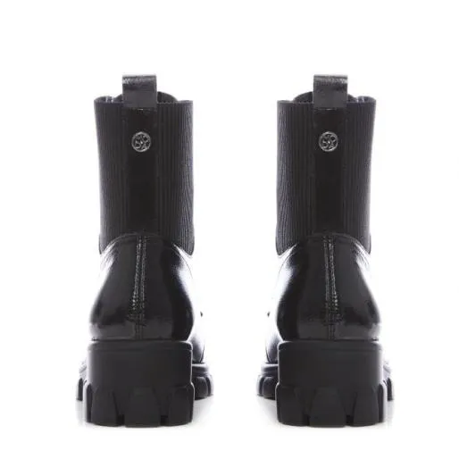 Demmie Black Patent Leather Women Moda In Pelle Ankle Boots Demmie Black Patent Leather Women Moda In Pelle Ankle Boots