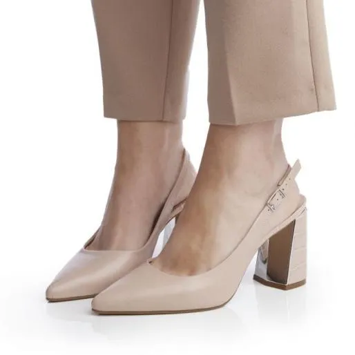 Denize Cameo Leather Women Moda In Pelle Mid Heel Shoes Denize Cameo Leather Women Moda In Pelle Mid Heel Shoes