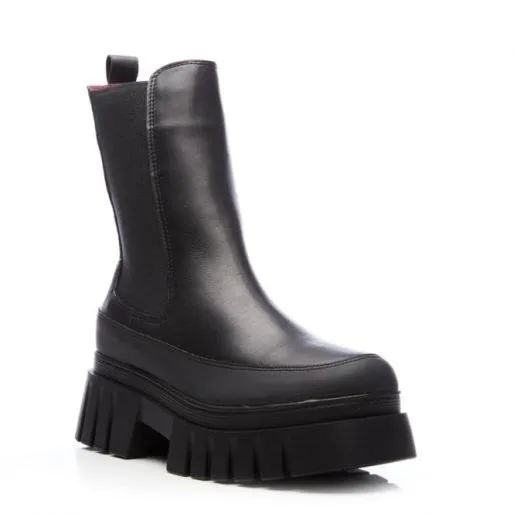 Diiva Black Leather Women Moda In Pelle Ankle Boots Diiva Black Leather Women Moda In Pelle Ankle Boots