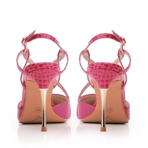 Dreaming Pink Porvair Women Moda In Pelle Mid Heel Shoes Dreaming Pink Porvair Women Moda In Pelle Mid Heel Shoes