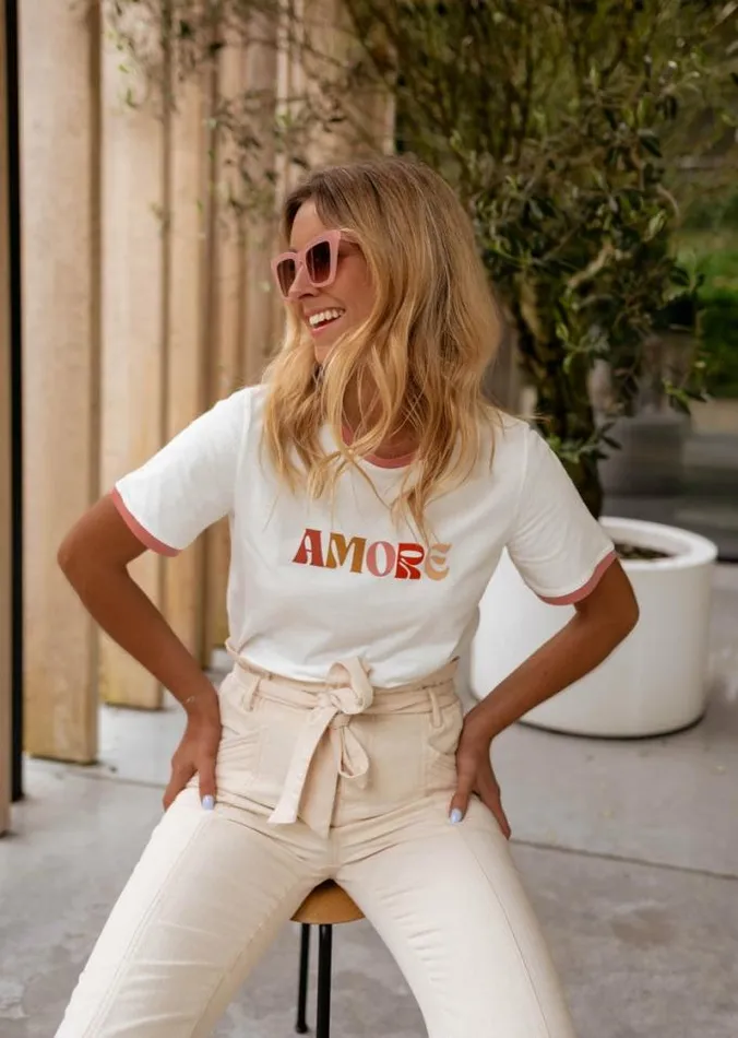Easy Clothes Beige Amore TShirt Women039s Clothing Tshirts