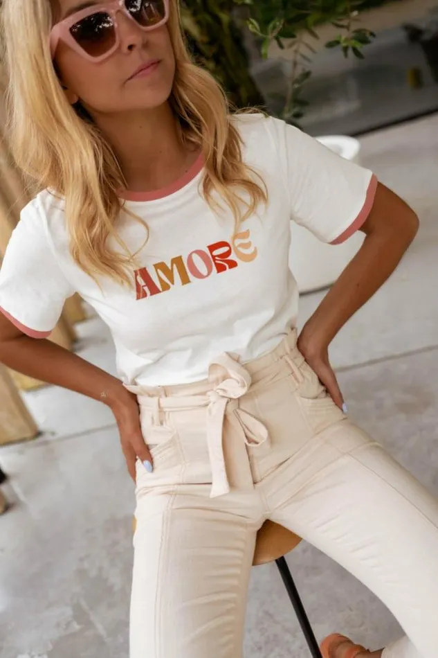 Easy Clothes Beige Amore TShirt Women039s Clothing Tshirts