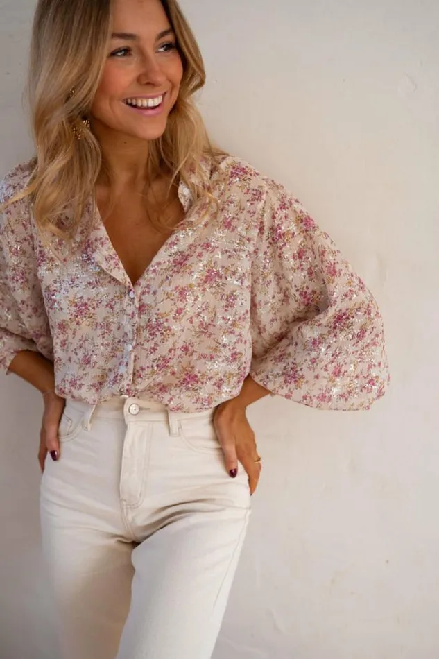 Easy Clothes Beige And Pink Nara Shirt Women039s Clothing Shirts Easy Clothes Beige And Pink Nara Shirt Women039s Clothing Shirts