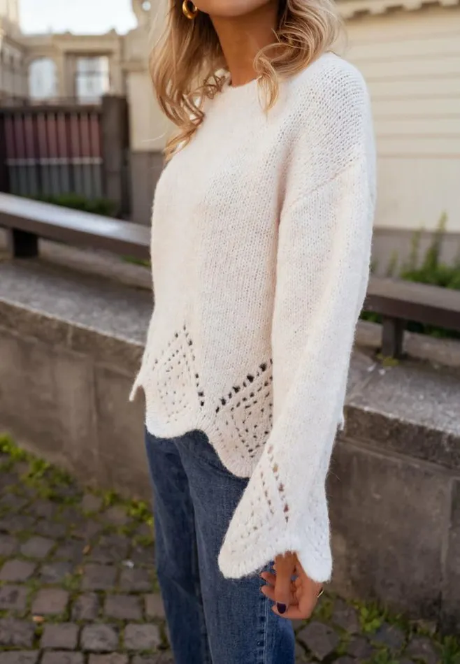 Easy Clothes Beige Karl Sweater Women039s Clothing Sweaters