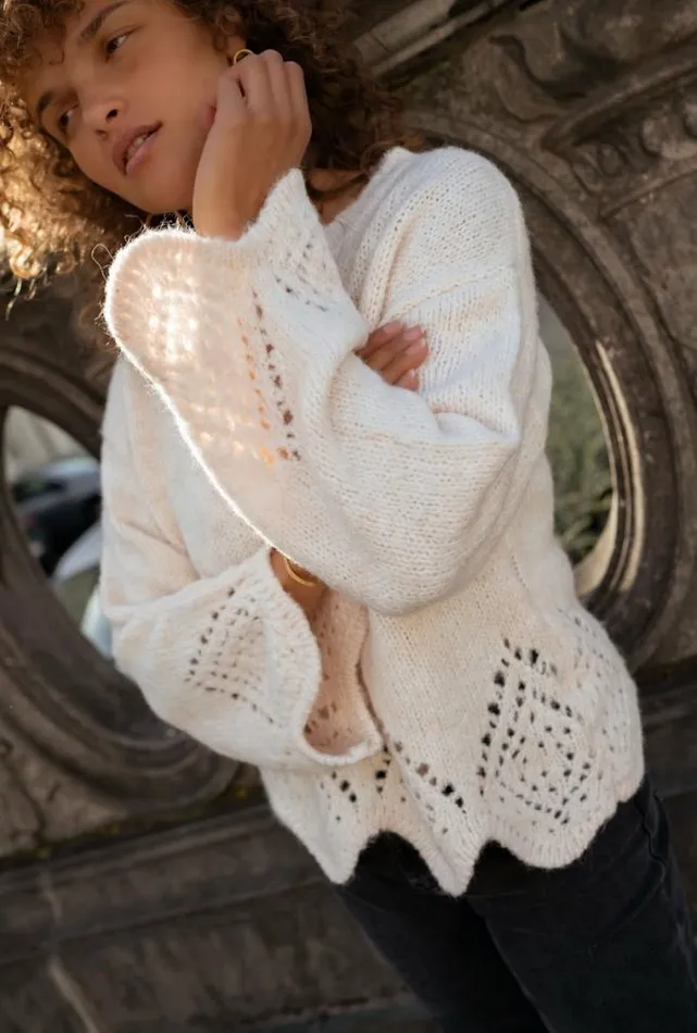 Easy Clothes Beige Karl Sweater Women039s Clothing Sweaters