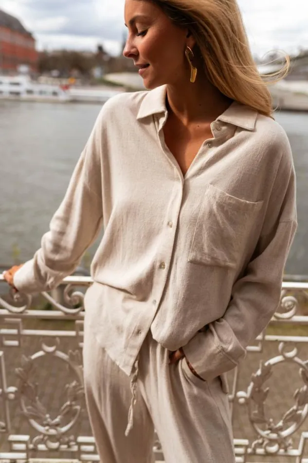 Easy Clothes Beige Kate Shirt Women039s Clothing Shirts