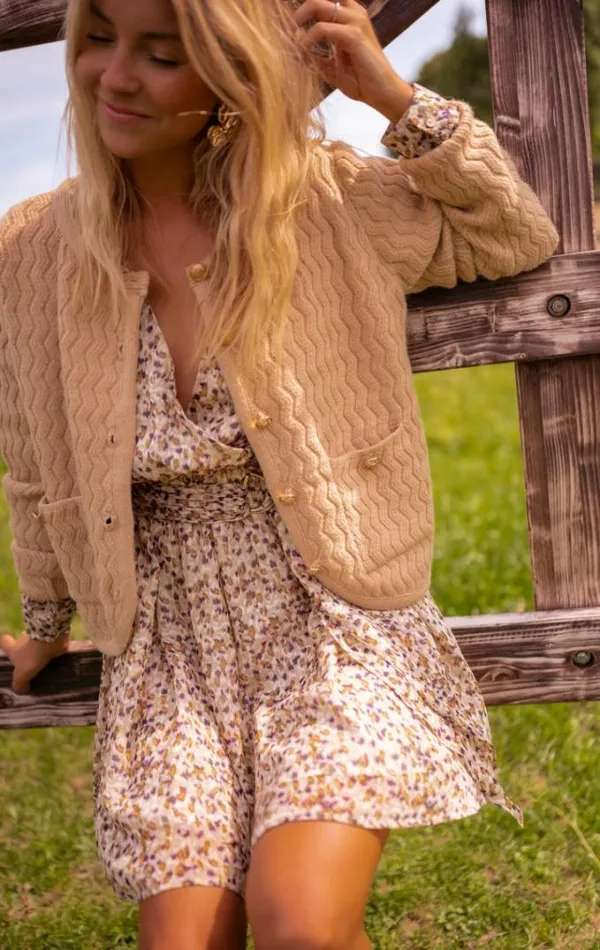Easy Clothes Beige Lysou Dress Women039s Clothing Dresses