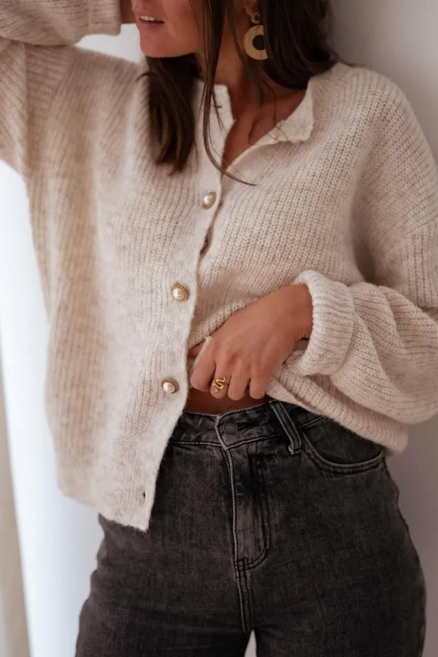 Easy Clothes Beige Rufus Cardigan Women039s Clothing Cardigans