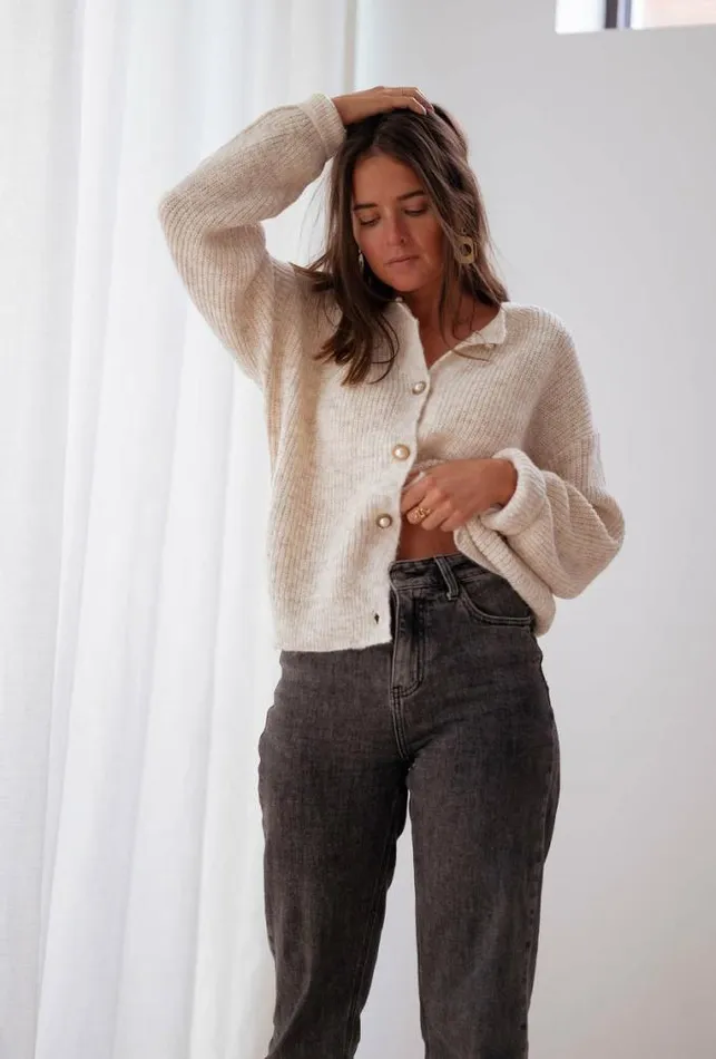 Easy Clothes Beige Rufus Cardigan Women039s Clothing Cardigans