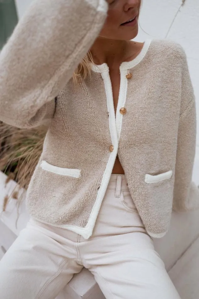 Easy Clothes Beige Saja Cardigan Women039s Clothing Cardigans