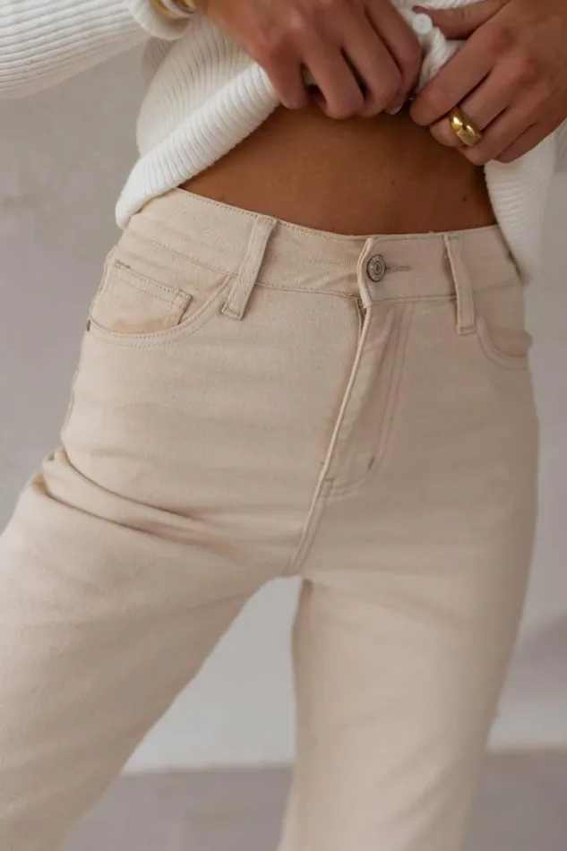 Easy Clothes Beige Solan Jeans Beige Women039s Clothing Pants and Jeans