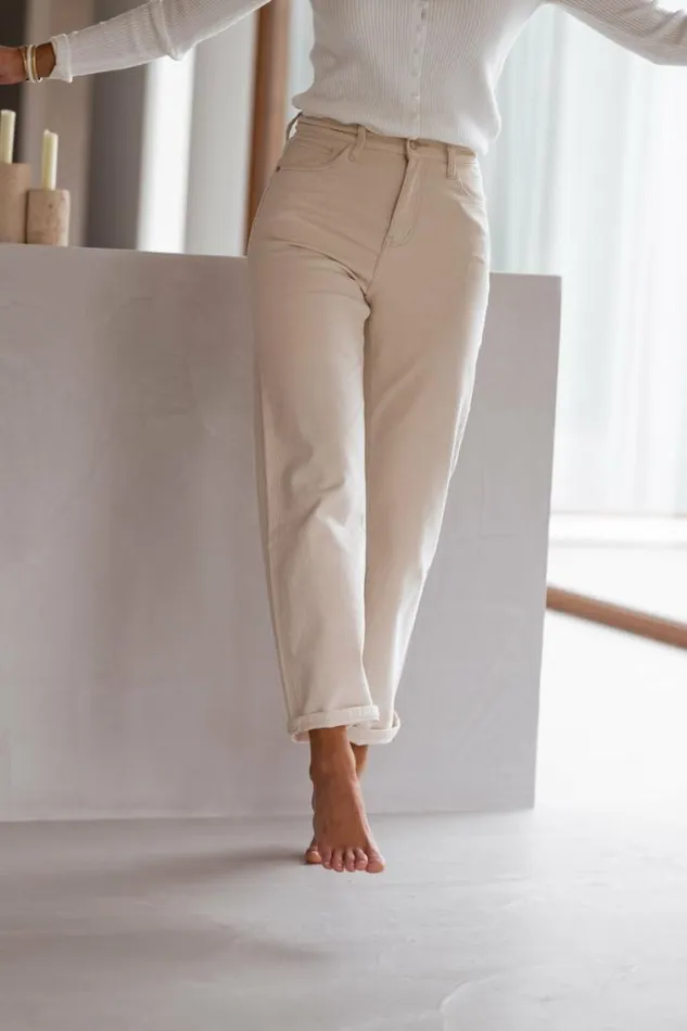 Easy Clothes Beige Solan Jeans Beige Women039s Clothing Pants and Jeans