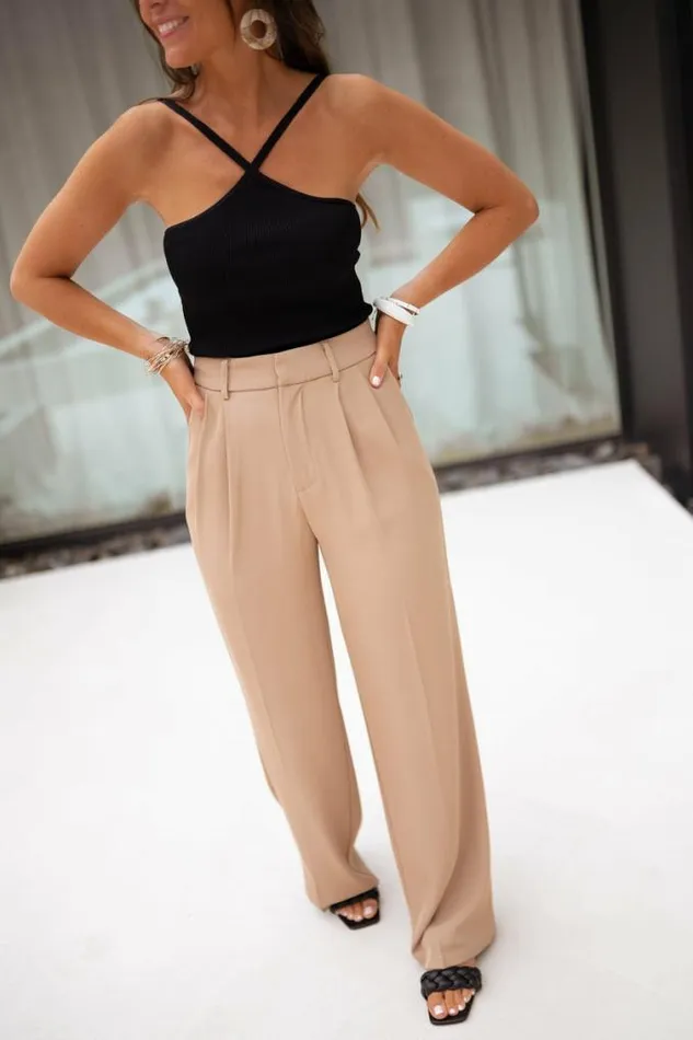 Easy Clothes Beige Victor Pants Beige Women039s Clothing Pants and Jeans