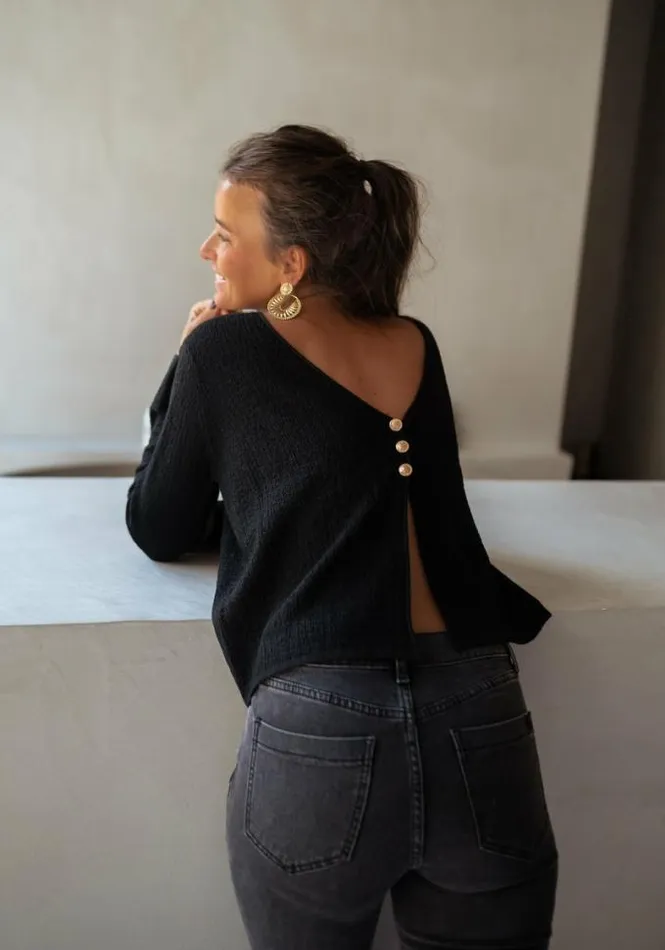 Easy Clothes Black Alma Sweater Black Women039s Clothing Sweaters