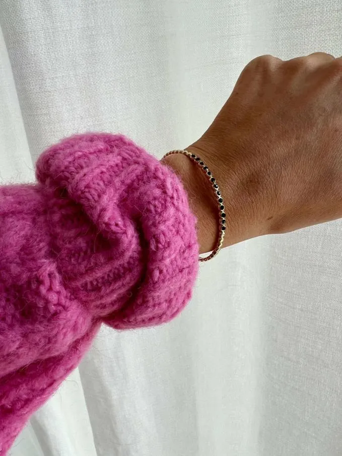 Easy Clothes Black And Gold Riles Bracelet Black and Gold Jewelry and Accessories Bracelets