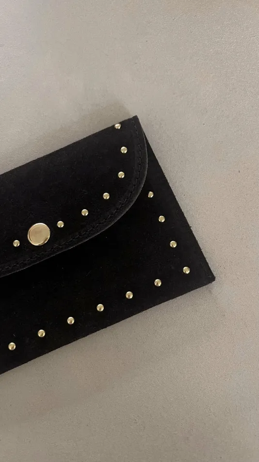 Easy Clothes Black Bil Leather Pouch Black Jewelry and Accessories Handbags
