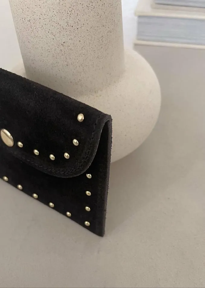Easy Clothes Black Bil Leather Pouch Black Jewelry and Accessories Handbags