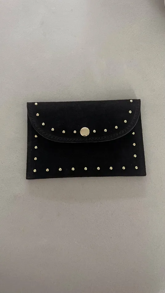 Easy Clothes Black Bil Leather Pouch Black Jewelry and Accessories Handbags