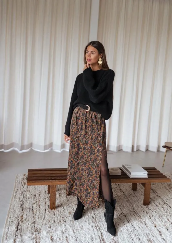 Easy Clothes Black Bridget Floral Skirt Women039s Clothing Skirts Easy Clothes Black Bridget Floral Skirt Women039s Clothing Skirts