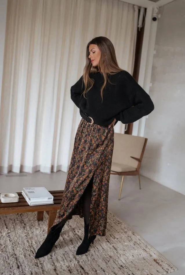 Easy Clothes Black Bridget Floral Skirt Women039s Clothing Skirts Easy Clothes Black Bridget Floral Skirt Women039s Clothing Skirts