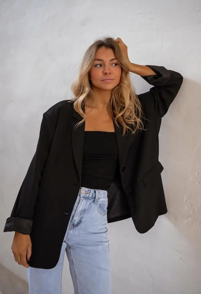 Easy Clothes Black Cassie Blazer Women039s Clothing Blazers
