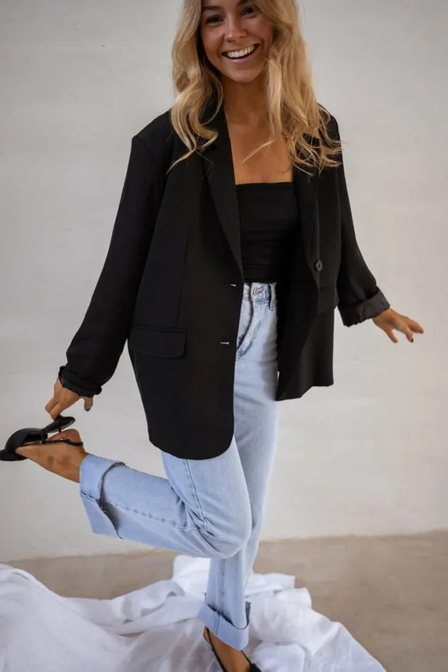 Easy Clothes Black Cassie Blazer Women039s Clothing Blazers