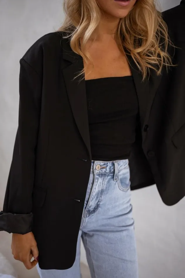Easy Clothes Black Cassie Blazer Women039s Clothing Blazers