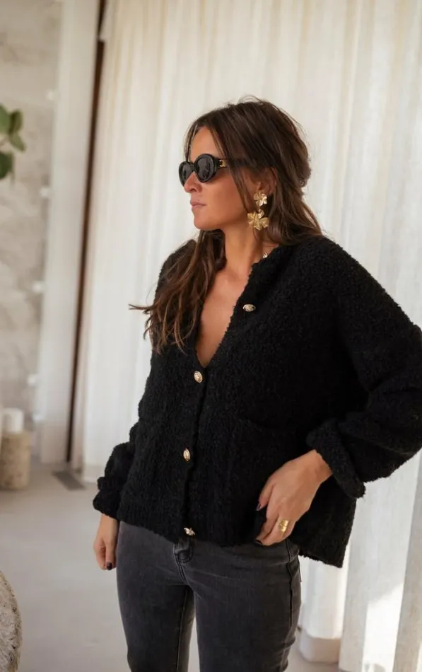 Easy Clothes Black Charly Cardigan Women039s Clothing Cardigans