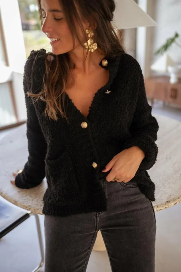 Easy Clothes Black Charly Cardigan Women039s Clothing Cardigans