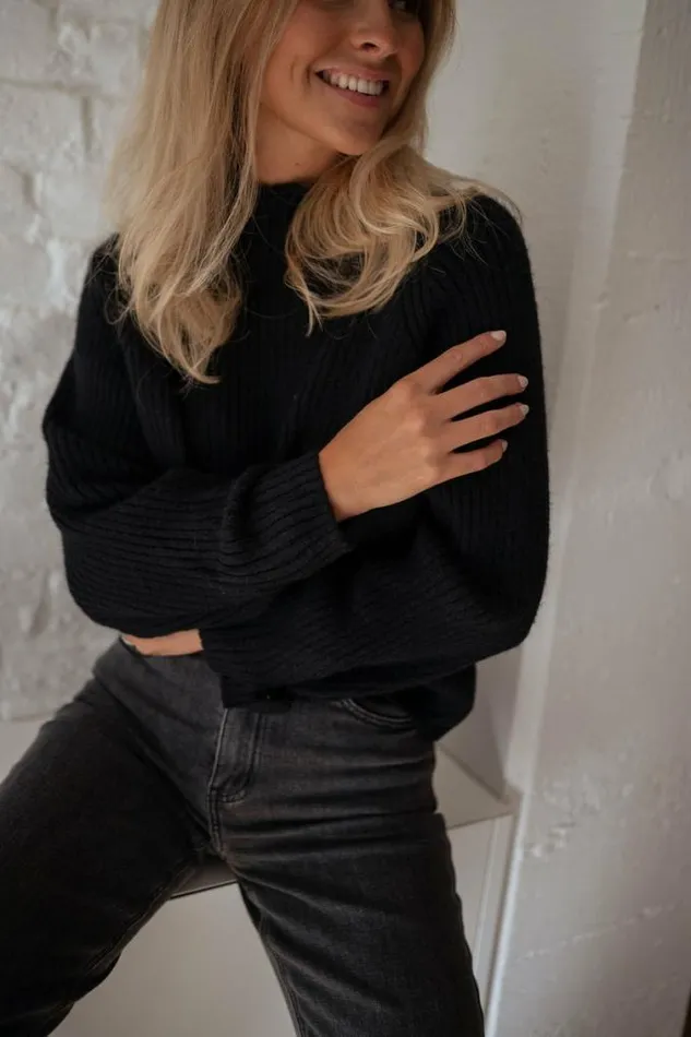 Easy Clothes Black Dune Sweater Black Women039s Clothing Sweaters