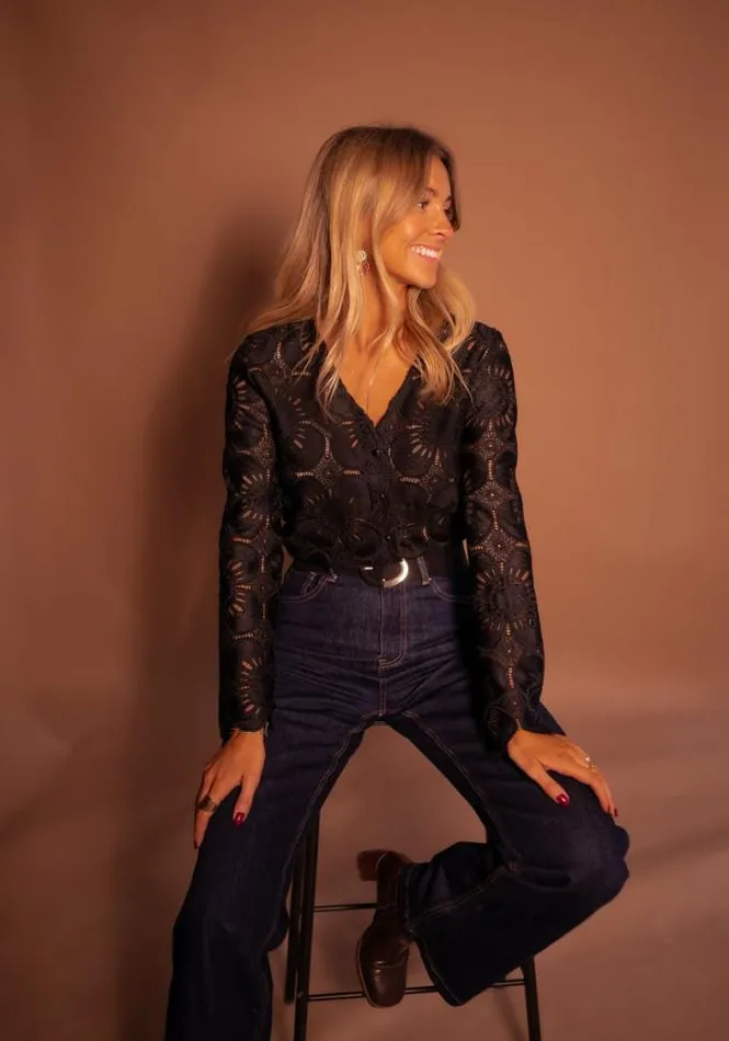 Easy Clothes Black Lace Juna Blouse Women039s Clothing Blouses
