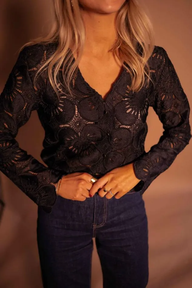Easy Clothes Black Lace Juna Blouse Women039s Clothing Blouses Easy Clothes Black Lace Juna Blouse Women039s Clothing Blouses