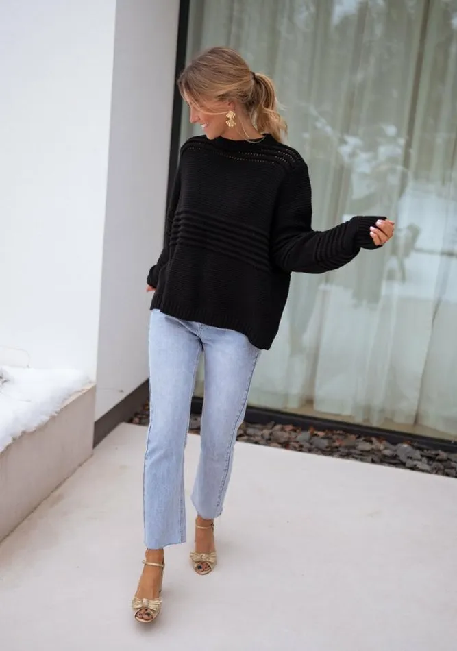 Easy Clothes Black Miley Sweater Black Women039s Clothing Sweaters