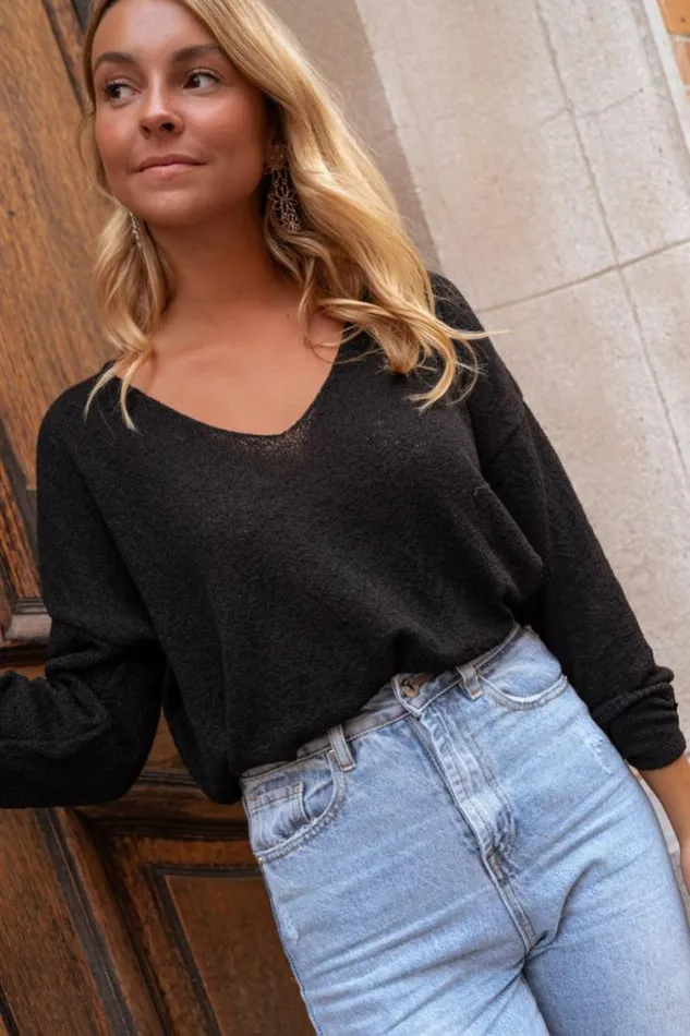 Easy Clothes Black Norris Sweater Women039s Clothing Sweaters