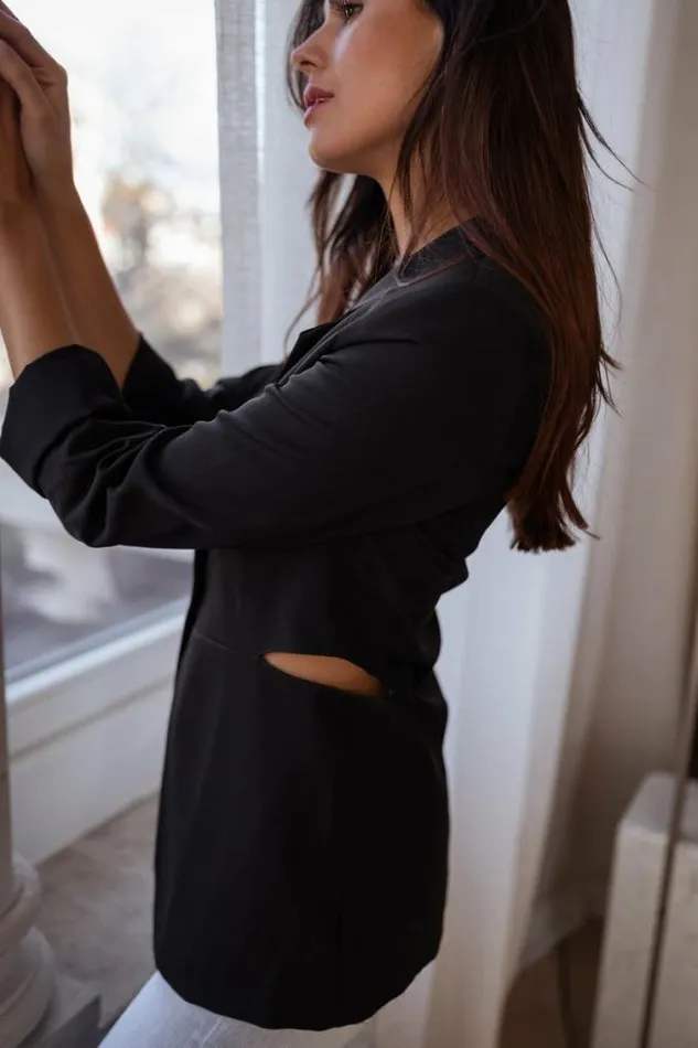 Easy Clothes Black Ophelie Blazer Women039s Clothing Blazers