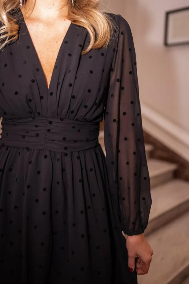 Easy Clothes Black Polka Dot Denise Dress Women039s Clothing Dresses