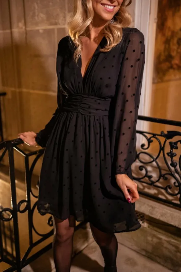 Easy Clothes Black Polka Dot Denise Dress Women039s Clothing Dresses