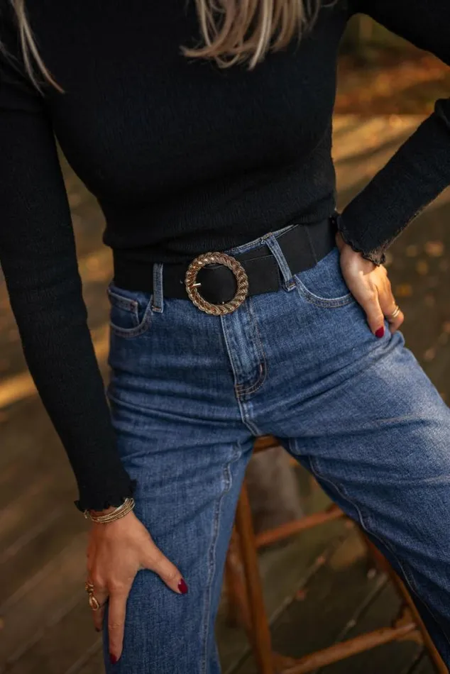 Easy Clothes Black Pryam Belt Jewelry and Accessories Belts