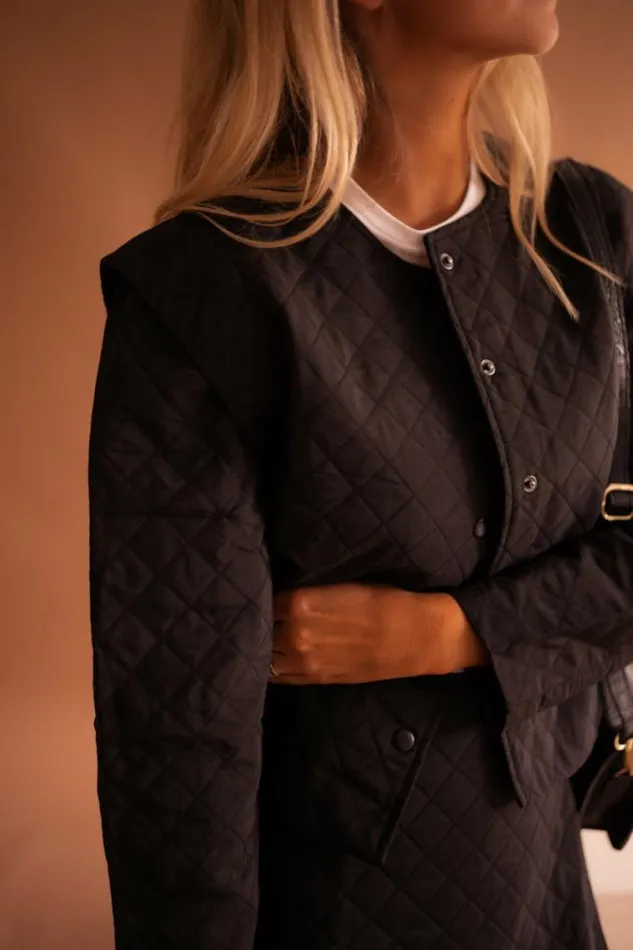 Easy Clothes Black Quilted Maina Jacket Women039s Clothing Jackets