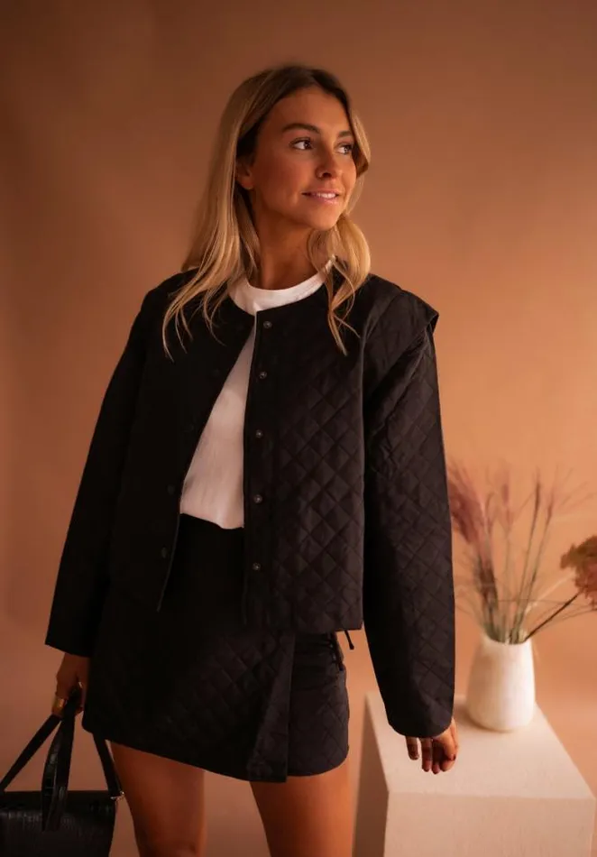 Easy Clothes Black Quilted Maina Jacket Women039s Clothing Jackets